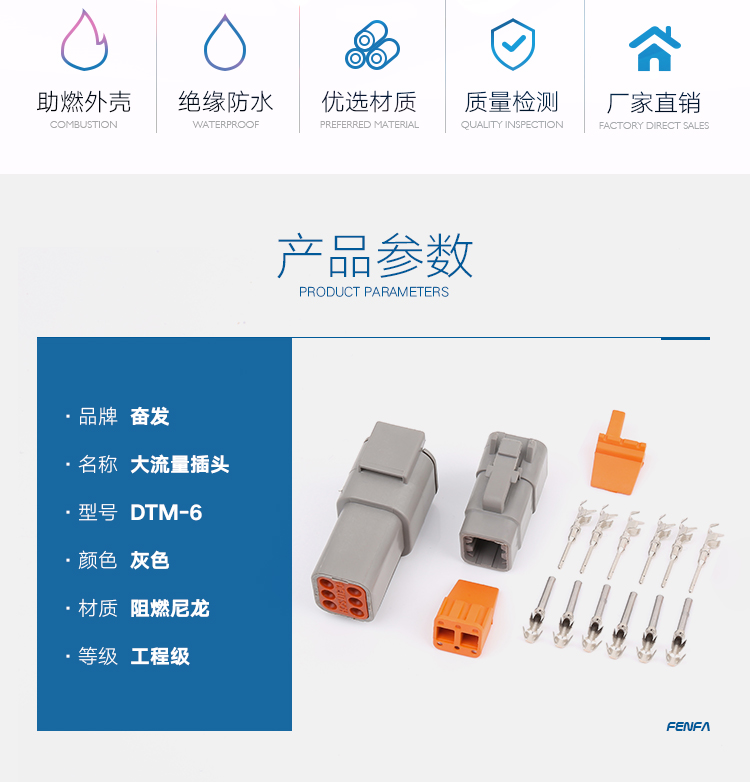 大電流汽車接插件 DTM系列